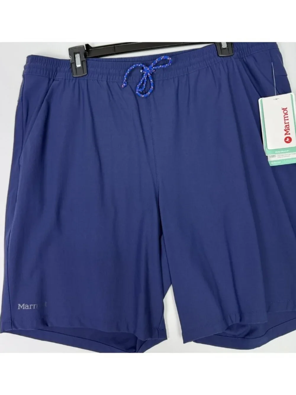 Marmot Mens XL Elche Short 8 Inseam Navy Elastic Waist Nylon Stretch Shorts